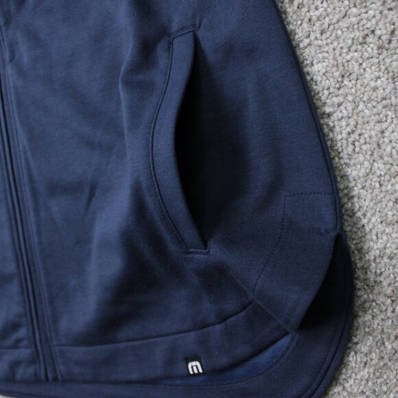 Travis Mathew Sweatshirt NWT Women Small Blue Coveside Full Zip Jacket Bud Light - Picture 6 of 16
